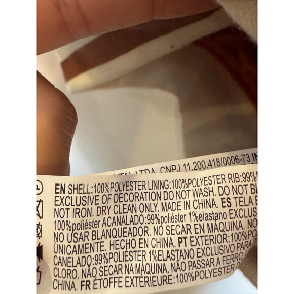 Forever 21 Varsity Jacket Women S Brown & Cream - Picture 6 of 13